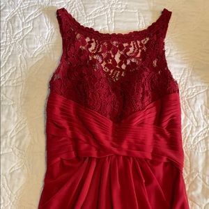 Beautiful red bridesmaid gown